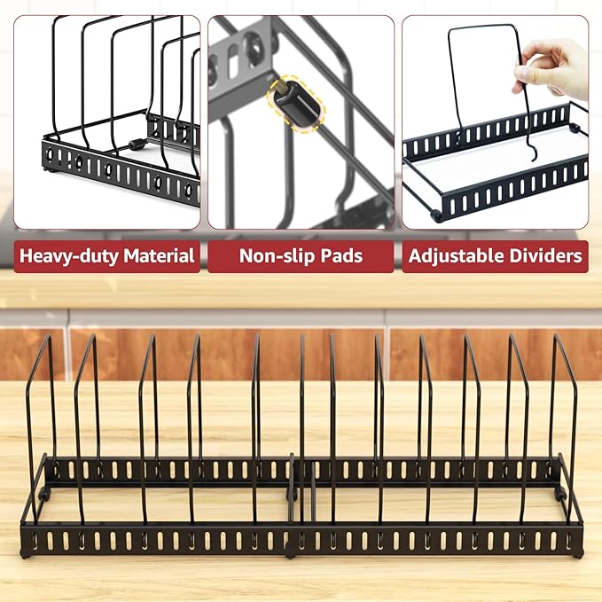 HzTinT 2PACK Cutting Board Organizer, Adjustable Divider Cutting Board Holder - Image 3