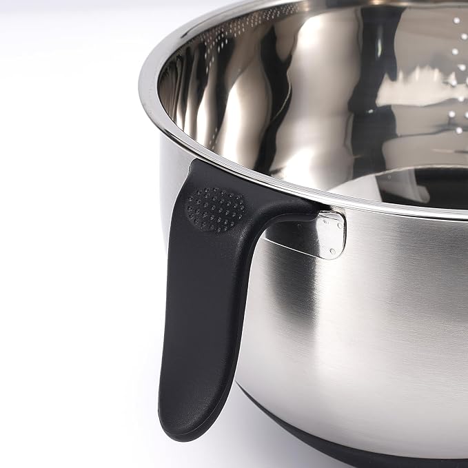 Rice Strainer Bowl Quinoa Washer whit Handle Stainless Steel Colander Versatile - Image 7