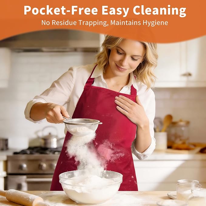 SHEOMERN Aprons for Men Kitchen Cooking – Waterproof & Oil Proof 3-Layer Long - Image 5