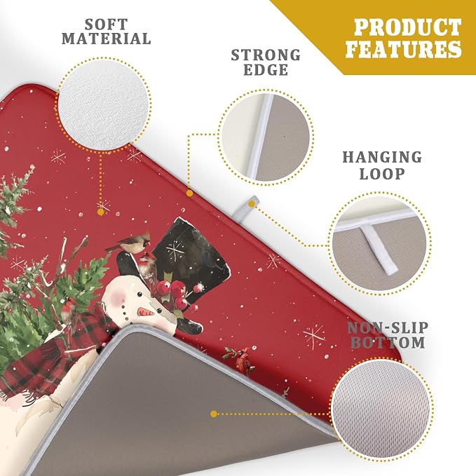 Christmas Snowman Dish Drying Mat - Image 4