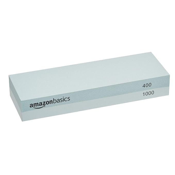 Amazon Basics Whetstone Knife Sharpening Stone Set, Double-sided 400/1000 and - Image 2