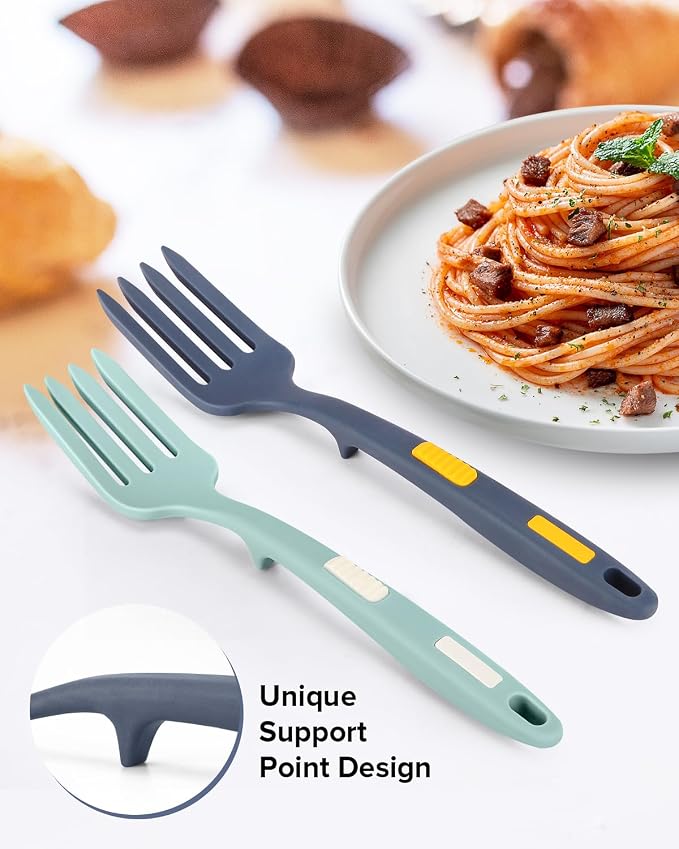 Silicone Flexible Long Handler, 11.6 Inch Heat Resistant Cooking Tool, Non - Image 4