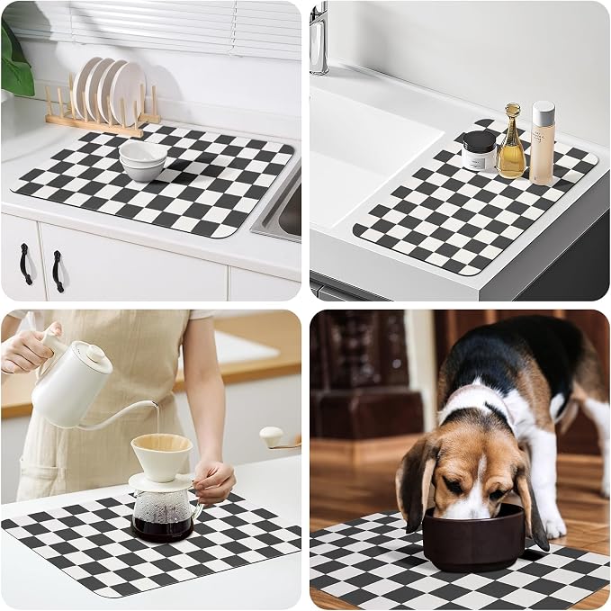 CooRug Checkered Dish Drying Mat - Image 7