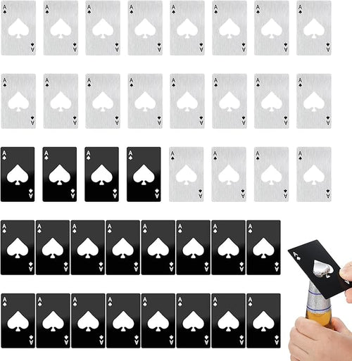 40Pcs Ace of Spades Bottle Openers, Poker Card Bottle Openers Portable by Dimeho