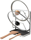 304 Stainless Steel Pot Lid Holder While Cooking, Kitchen Pot Lid Storage Rack by Unknown