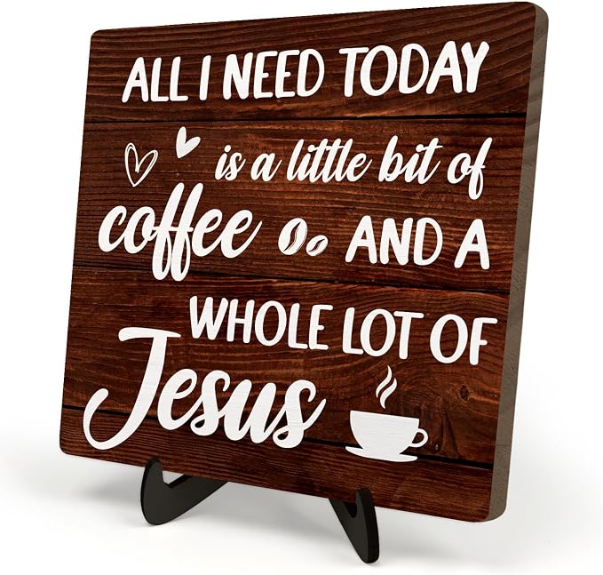 Coffee Bar Plaque, Vintage Desk Decor by DMADNF