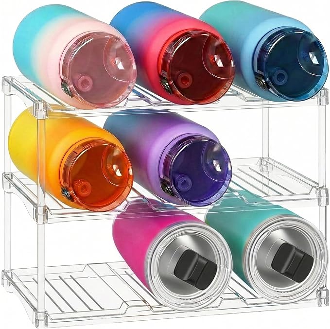 Lifewit Stackable Bottle Storage Organizer, Large Slot Water Bottle Tumbler Cup by Lifewit