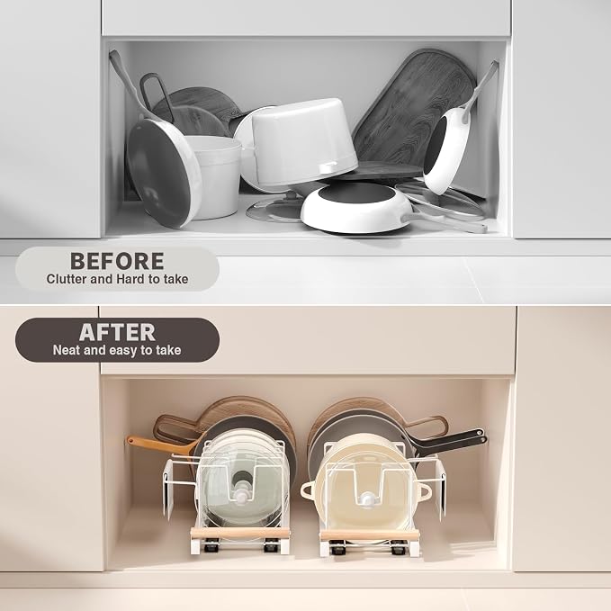 Magheo Pull Out Pots and Pans Organizer Under Cabinet - Image 7