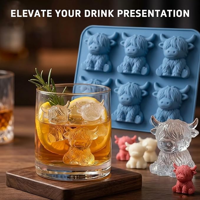 Mini Highland Cow Ice Cube Mold - Image 6