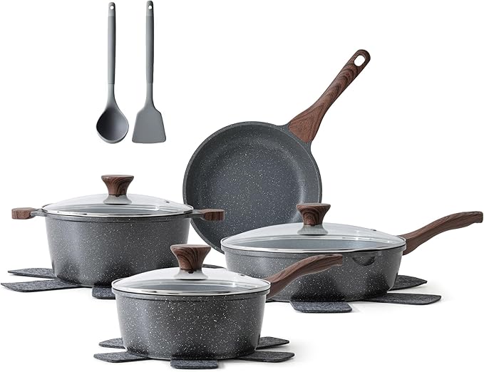 SENSARTE Nonstick Cookware Set 13-Piece, Non Stick Pots and Pans Set by SENSARTE