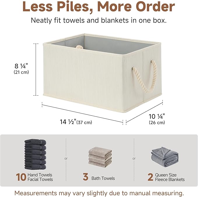 StorageWorks Storage Baskets for Shelves, Fabric Storage Bins, Closet - Image 3