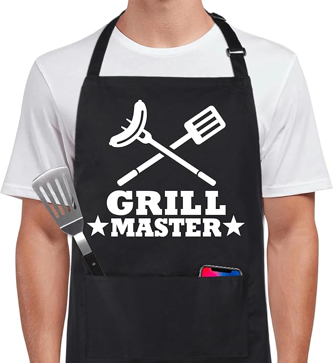 Xornis 100% Cotton Funny Apron for Men Women Adjustable Bib Aprons by Xornis