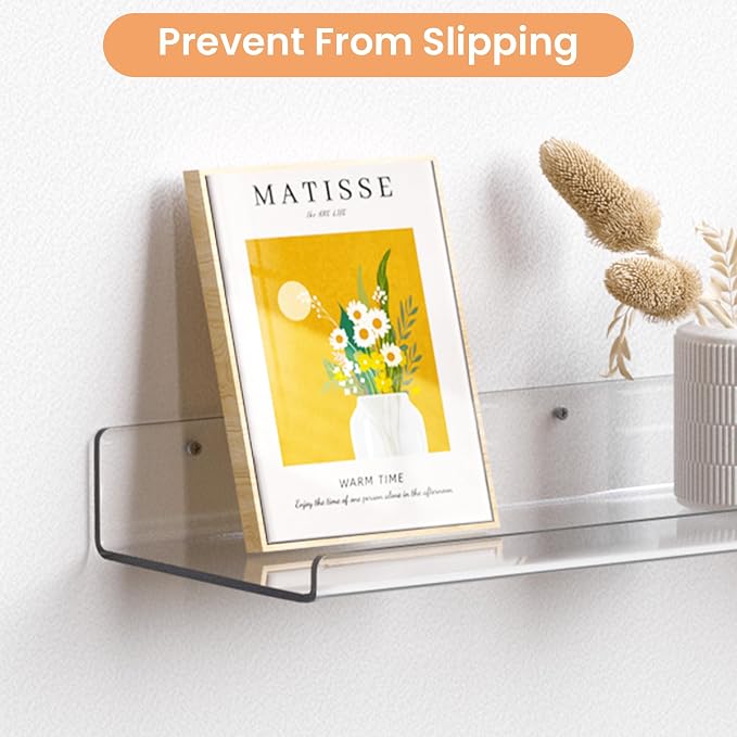 upsimples 2 Pack 23.6x5.5 Inches Acrylic Shelves - Image 9