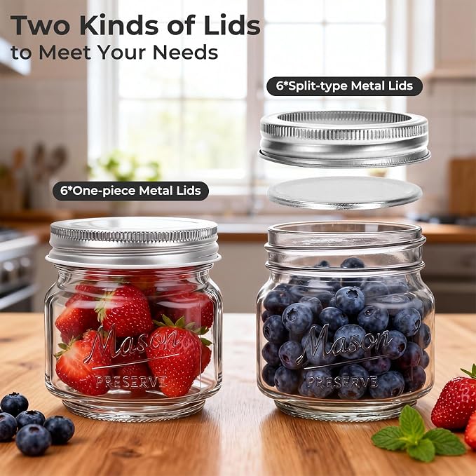 Eathtek 8 oz Glass Mason Jars - Image 5