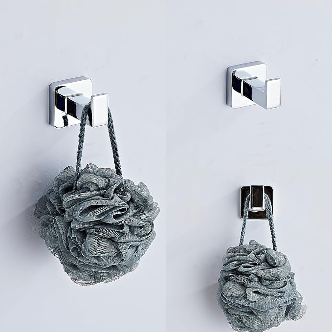 Chrome Bathroom Hardware Set 4 Pieces, Bathroom Accessories Set Stainless Steel - Image 6