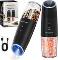 Bonsenkitchen Gravity Electric Salt and Pepper Grinder Set, Type-C Rechargeable by Bonsenkitchen