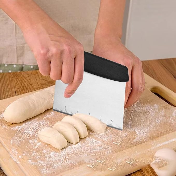 Dough Cutter, 6.6 Inch Stainless Steel Dough Scraper - Image 4