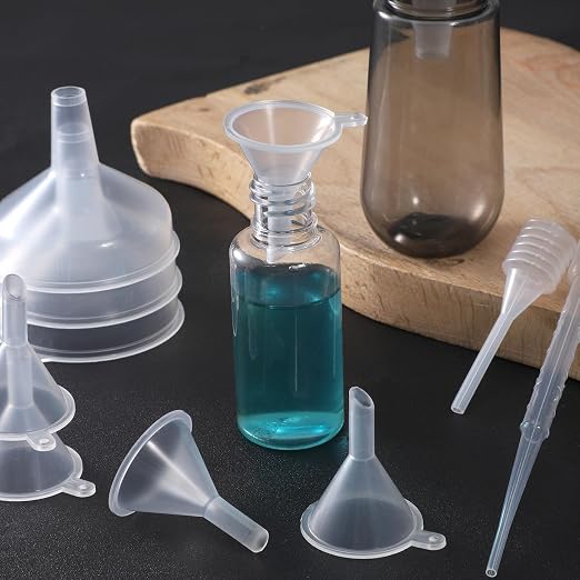 14 PCS Small Funnel for Filling Small Bottles Mini Funnels Clear Plastic Tiny - Image 5