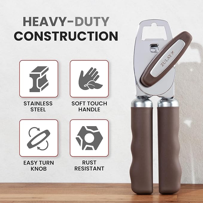 Zulay Kitchen Heavy Duty Stainless Steel Can Opener Manual - Image 3