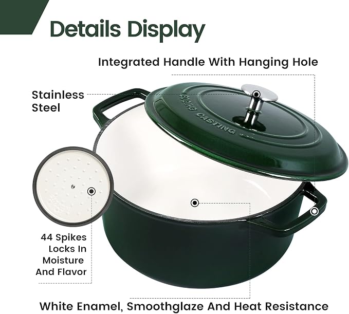 EDGING CASTING Enameled Cast Iron Dutch Oven Pot - Image 4