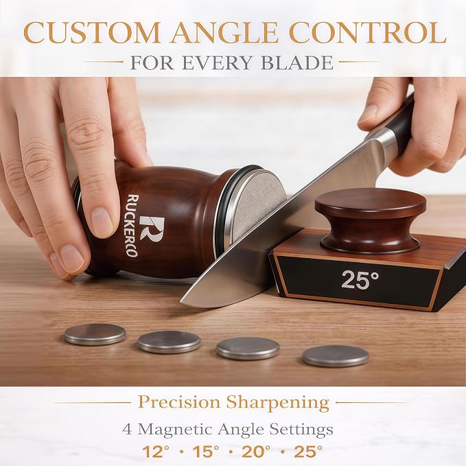 The Original Patented Knife Sharpener Kit, 4 Replaceable Ceramic Grinding Discs - Image 7