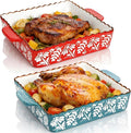 2 Pack Ceramic Baking Dish, 9 x 9 inch Porcelain Square Bakeware by Acshio
