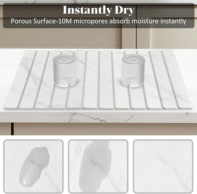 2 PCS Extra Large Stone Dish Drying Mats - Image 2