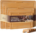 Empune Bamboo Cutting Board Set, Wood Cutting Boards by Empune