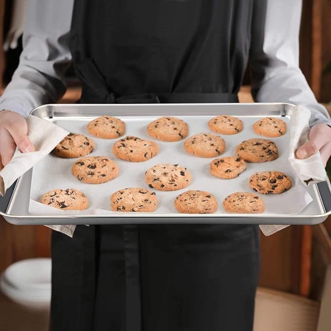 TeamFar Toaster Oven Pan, Stainless Steel Toaster Oven Tray Quarter Sheet Pan - Image 6