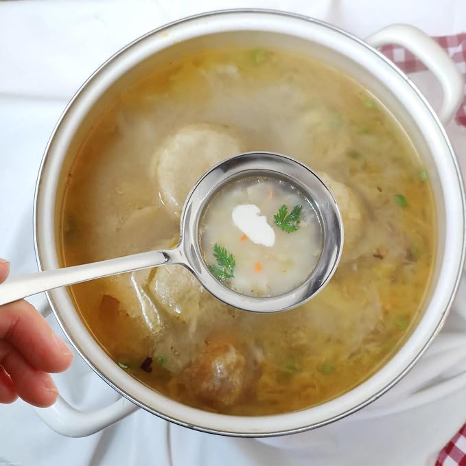 Jeffdad Gravy Ladle, Stainless Steel Sauce Soup Ladles 7.1‘’ Gravy Ladles - Image 5