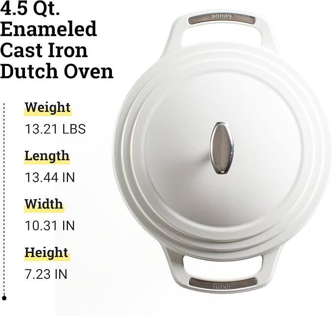 Lodge USA Enamel Dutch Oven 4.5 qt. - Image 6