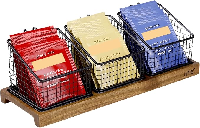 HTB Tea Organizer for Tea Bags, Tea Bag Holder by HTB