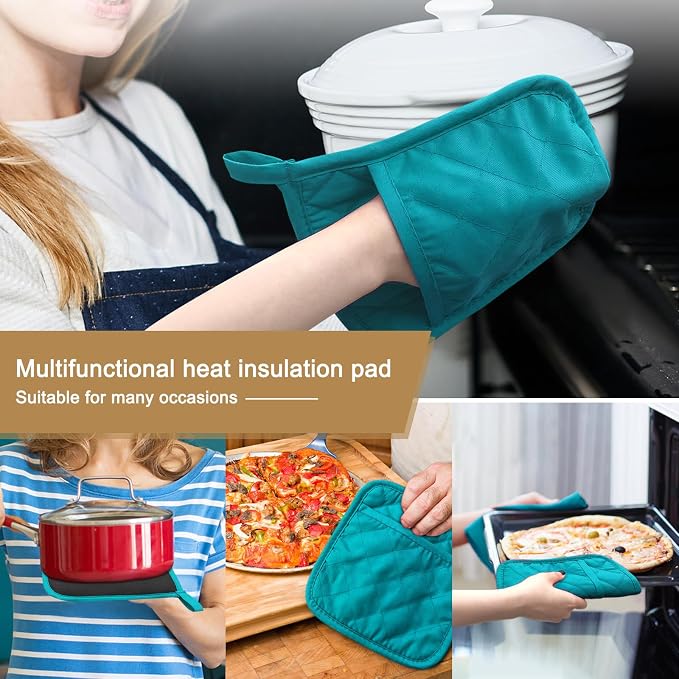 2Pcs Cotton and Neoprene Oven Pads Pot Holders - Image 4