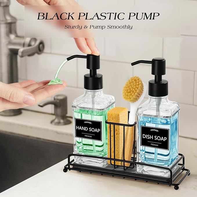 VIMERPA Kitchen Soap Dispenser Set, Kitchen Soap Dispenser - Image 5