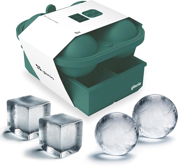 Ball Ice Cube Tray and Big Ice Cube Molds by glacio