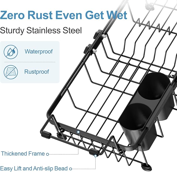 iSPECLE Small Sink Dish Drying Rack - Image 6