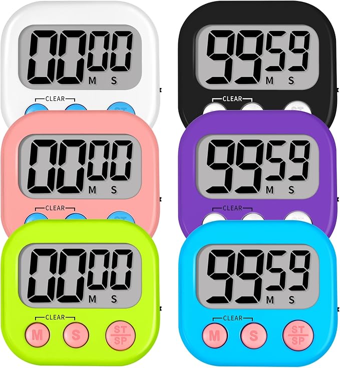 Lasubst Digital Kitchen Timers for Cooking, Magnetic Classroom Timers for by Lasubst