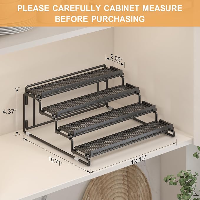 4 Tier Spice Rack Organizer for Cabinet - Image 6