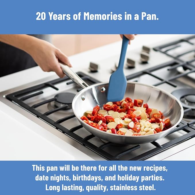 Misen 5-Ply Stainless Steel 8" Frying Pan - Image 6