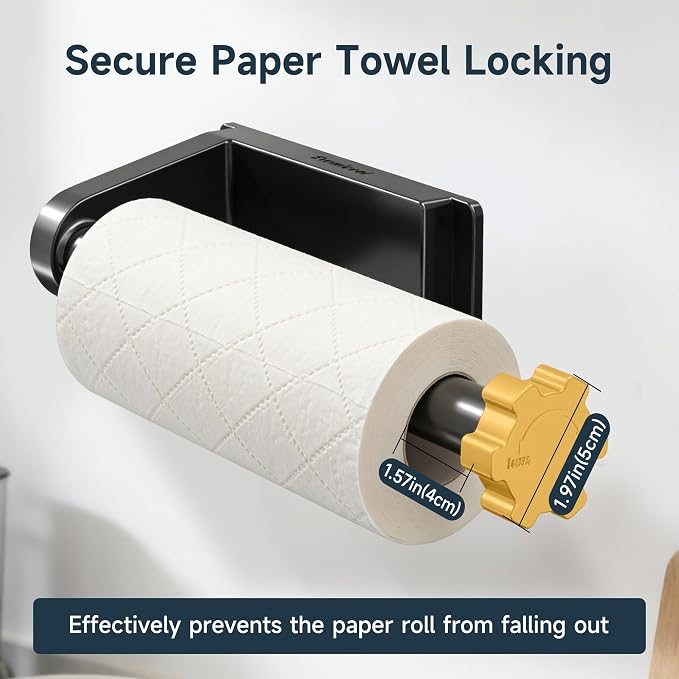 Magnetic Paper Towel Holder for Fridge Strong Magnet Black Kitchen Towel - Image 6
