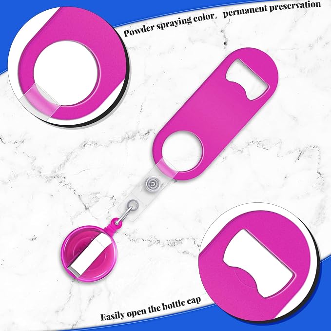 Honoson 8 Pieces Retractable Bottle Opener Bartender Flat Beer Opener - Image 3