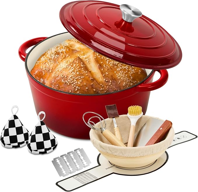 Enameled Cast Iron Dutch Oven by Blingco