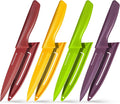 Gourmetop Paring Knife with Cover, Paring Knives Set of 4, 3.8" Paring Knife by Gourmetop