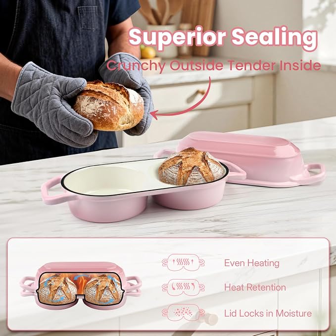YONILL Mini Double Dutch Oven for Sourdough Bread Baking - Image 4