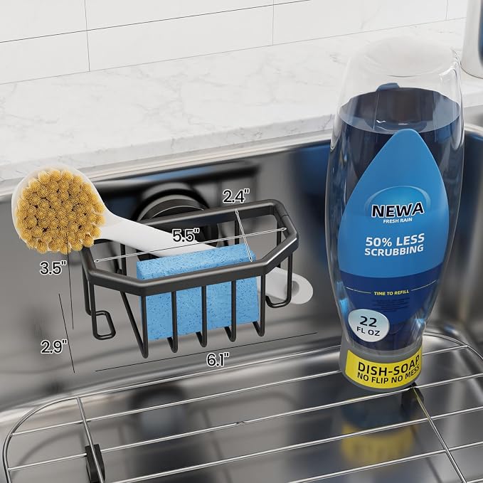TAILI Sponge Holder with Strong Suction Cup, Dish Sponge Caddy Inside Sink - Image 5