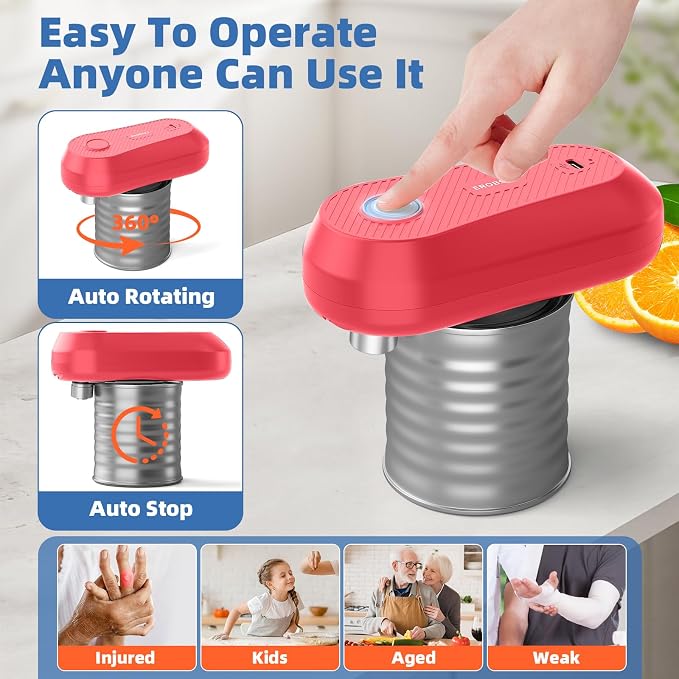 Auto Electric Can Opener, Rechargeable Can Openers - Image 3