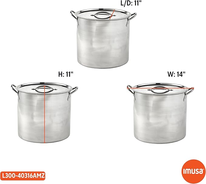 IMUSA 16Qt Stainless Steel Stock Pot - Image 7