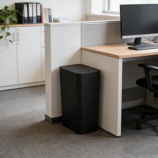 Compact Push-in Trash Can with Lid - Image 6