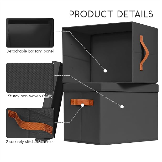 Homsorout Storage Bins with Lids - Image 6