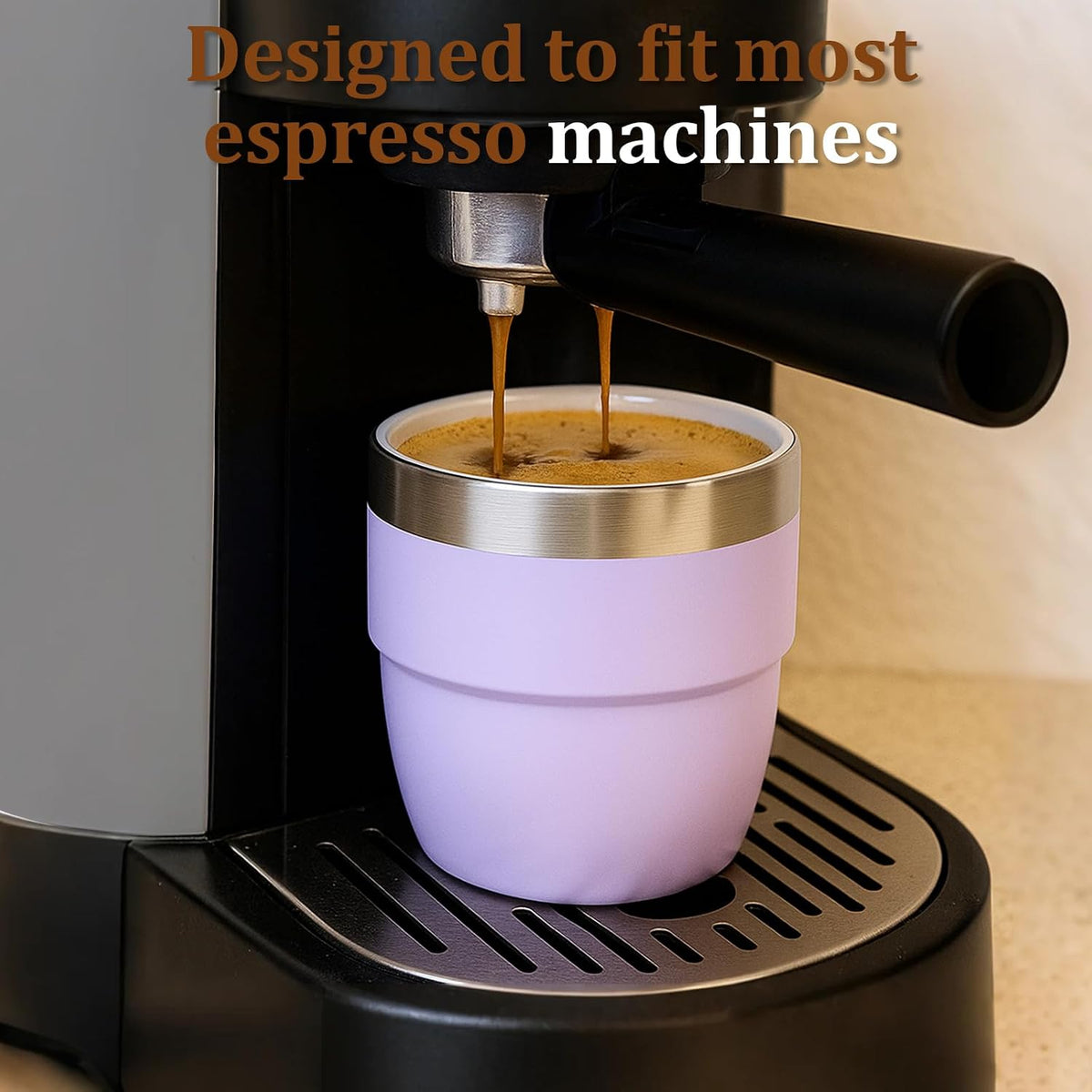 4 oz Espresso/Coffee Cups, Ceramic-Lined Double Wall Vacuum Insulated